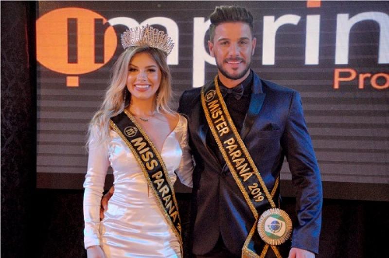 Juiliam Ferracioli e Jeniffer Freitas são eleitos Miss e Mister Paraná 2019; dupla vai disputar título nacional em dezembro