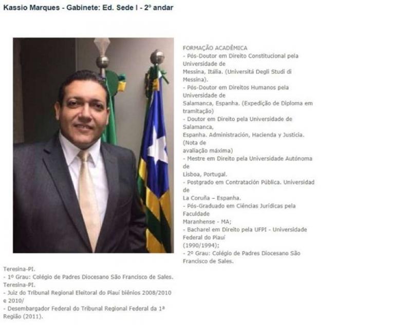 Universidade espanhola nega existência de curso de pós-graduação que Kassio Marques diz ter feito