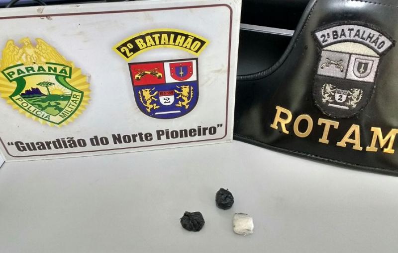 Rapaz de Cambará é preso com maconha