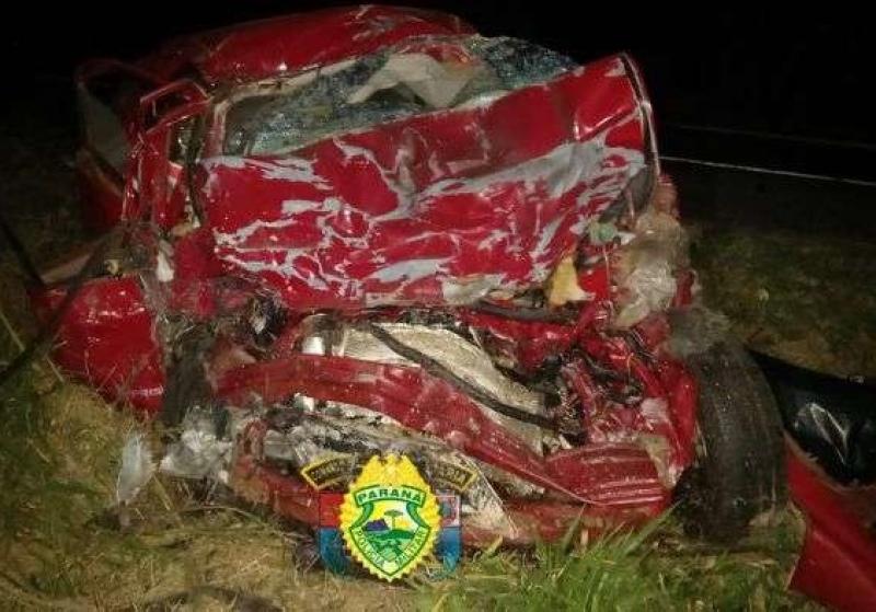 Motorista morre após se envolver em atropelamento de animal silvestre e colisão frontal em Joaquim Távora