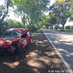 ACIDENTE NA PR-218 DEIXA MOTORISTA FERIDA EM CARLÓPOLIS