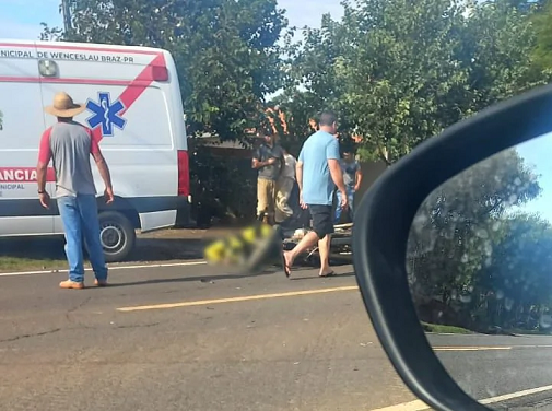MOTOCICLISTA MORRE APÓS GRAVE ACIDENTE  EM WENCESLAU BRAZ
