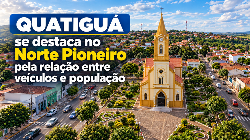Quatiguá se destaca no Norte Pioneiro pela relação entre veículos e população