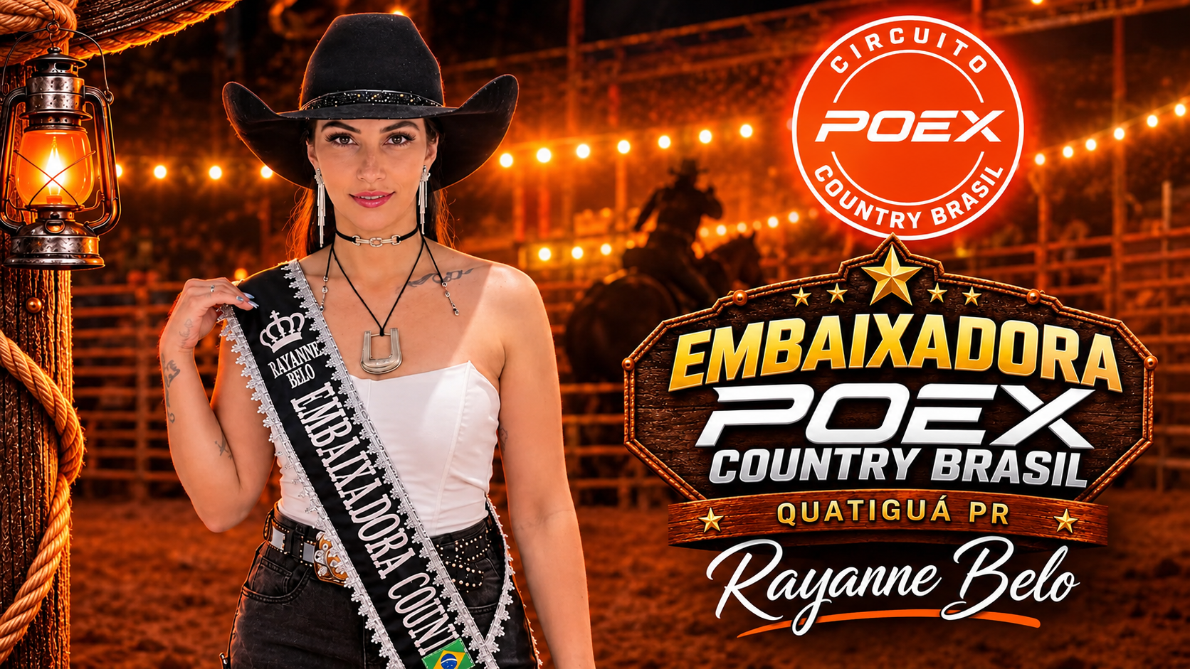 Moradora de Quatiguá, Rayanne Bello conquista título de embaixadora Country em concurso promovido pelo grupo Poex de Joaquim Távora