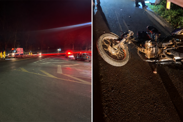 Motociclista morre em acidente no trevo de Quatiguá,  vítima não portava documentos e ainda não foi identificada