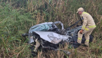 Colisão entre carro e caminhão deixa uma vítima fatal, em Guapirama