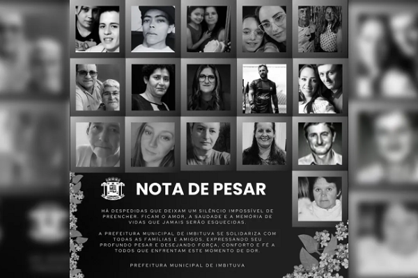 Prefeitura de Imbituva divulga fotos de passageiros de ônibus mortos em acidente na BR-373