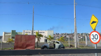 Fogo em Centro de Eventos  na tarde de domingo em Ibaiti